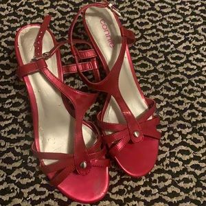 Women’s red mini heels